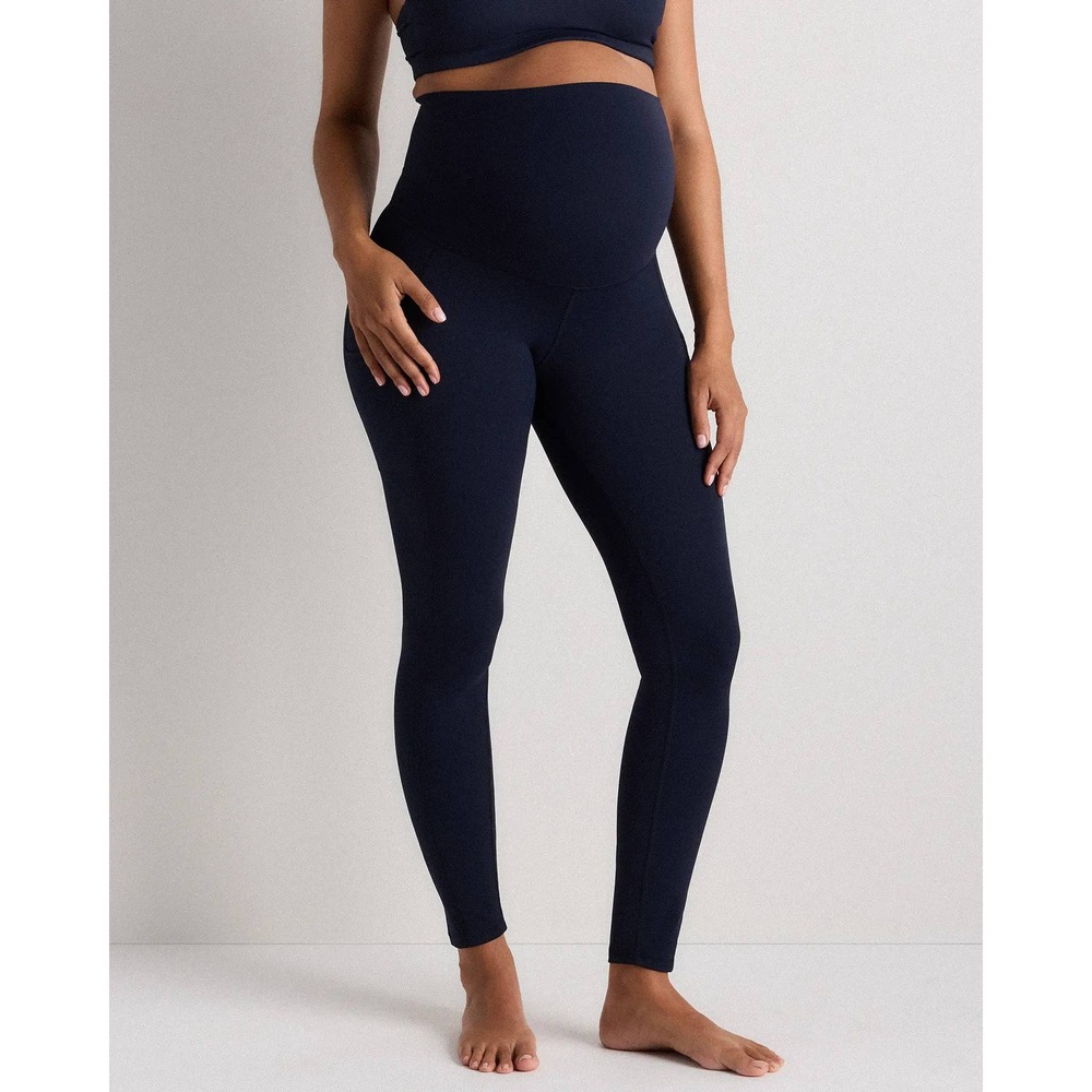 Quince Ultra Form Maternity Pocket Leggings Navy Blue Medium NWT